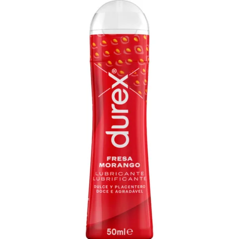 Lubrifianți - Lubrifiant Durex Play Strawberry 50 ml – Aromă Irezistibilă de Căpșuni și Confort Intens