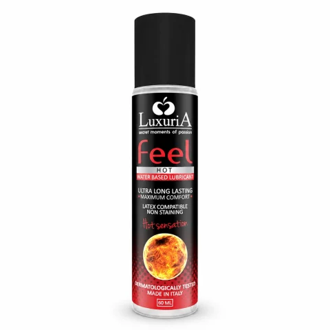Lubrifianți - Lubrifiant Intim Feel Hot, Efect de Încălzire, Sex Vaginal și Oral, pe Bază de Apă, 60 ml