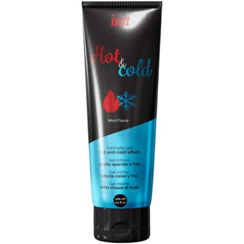 Lubrifianți - Lubrifiant intim Hot & Cold pe bază de apă, efect răcoritor și încălzire la fricțiune, aromă de mentă, comestibil, 100 ml