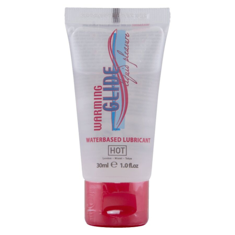 Lubrifiant intim pe bază de apă cu efect de încălzire, 30 ml - HOT Warming Glide Liquid Pleasure