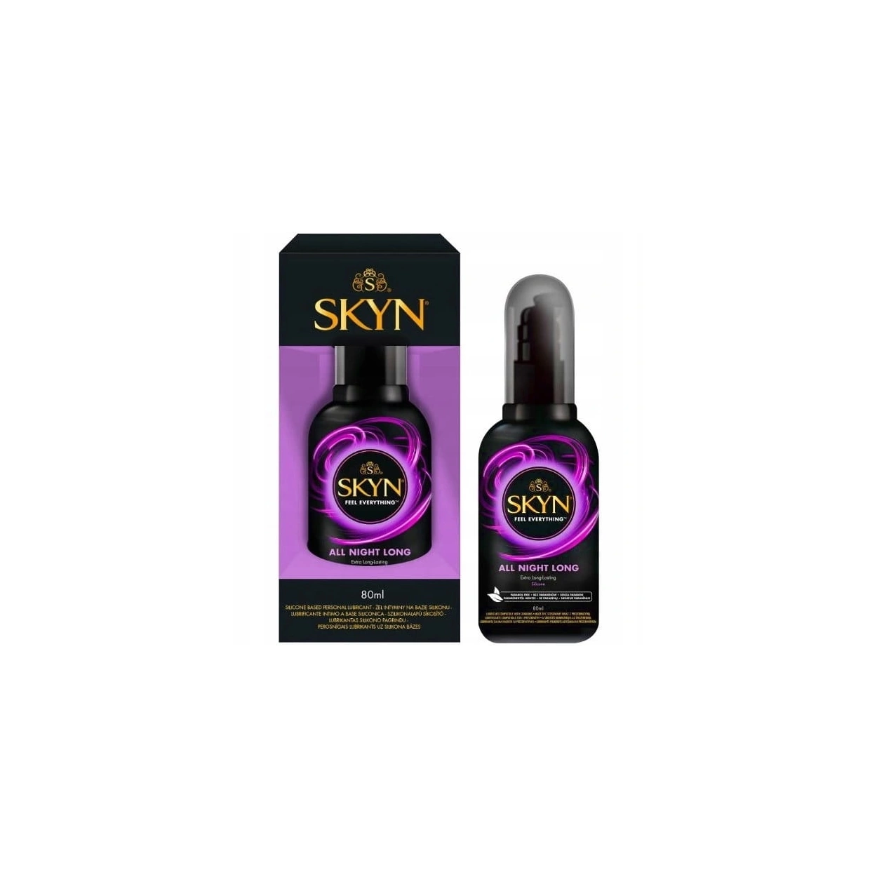 Lubrifiant premium pe bază de silicon SKYN All Night Long, 80 ml [1]