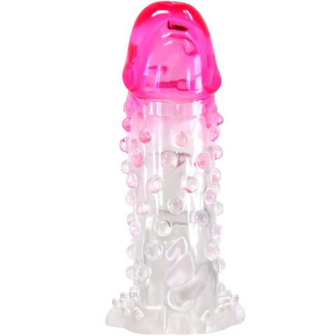 Packer (Proteze Realistice) - Manșon extensor pentru penis cu suprafață texturată, 13,5 cm – Pretty Love Wilford, Roz, cu efect de Ingrosare