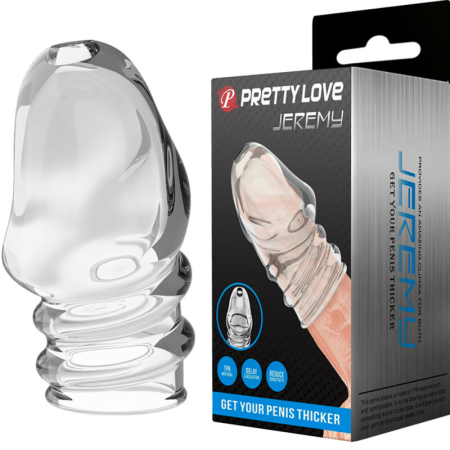 Mansoane penis - Manson penis, Pretty Love, transparent, material TPR, 90x50x45mm