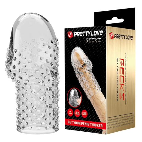 Mansoane penis & Proteze realistice - Manșon pentru penis Pretty Love Geeks transparent