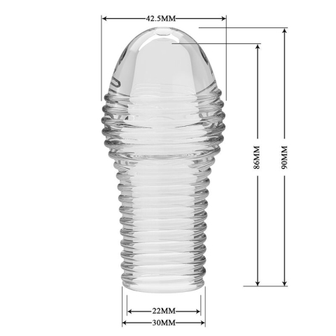 Manșon pentru penis Pretty Love Hottt transparent [7]