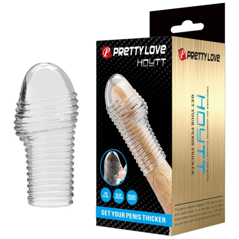 Mansoane penis & Proteze realistice - Manșon pentru penis Pretty Love Hottt transparent