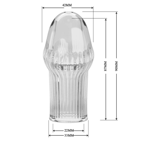 Manșon pentru penis Pretty Love Huel transparent [7]