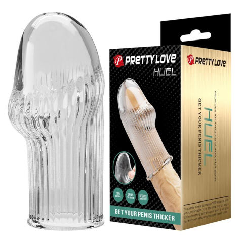 Mansoane penis & Proteze realistice - Manșon pentru penis Pretty Love Huel transparent
