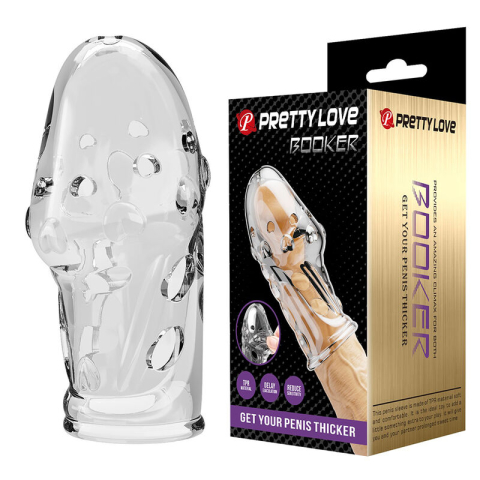 Mansoane penis & Proteze realistice - Manșon pentru penis Pretty Love Rocker transparent