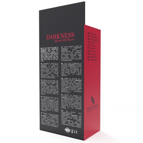 Mască BDSM DARKNESS neagră cu deschideri pentru ochi și gură [3]