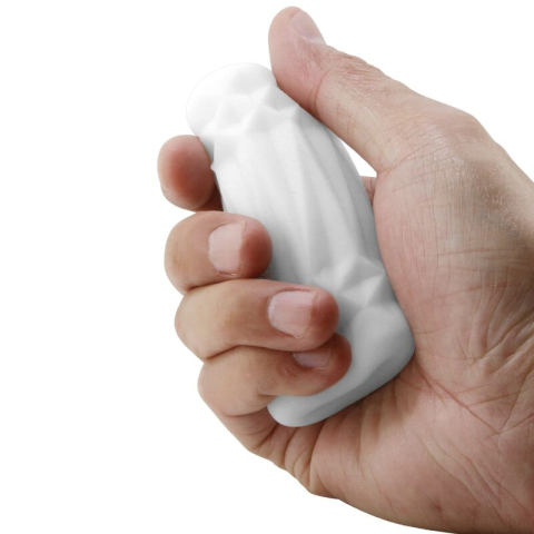 Masturbator masculin compact Can Model 1 cu interior elastic și intens texturat, TPR moale, recipient discret, 11 cm, alb [5]