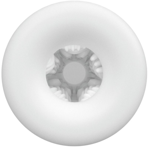 Masturbator masculin compact Can Model 1 cu interior elastic și intens texturat, TPR moale, recipient discret, 11 cm, alb [2]