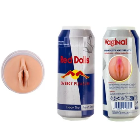 Cadouri erotice - Masturbator Masculin Red Doll, Vagin Artificial in Doza, Interior Texturat, Cadou Funny, Majorat