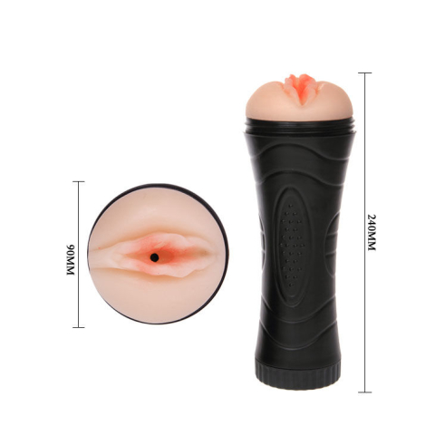 Masturbator realist Baile tip vagin, cu 7 moduri de vibrație și manșon Cyberskin, 18 cm [5]