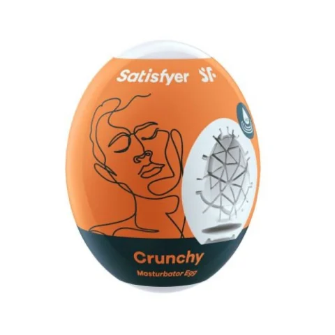 Masturbatoare bărbați - Masturbator vagin, SATISFYER Crunchy Egg, pentru o singura utilizare