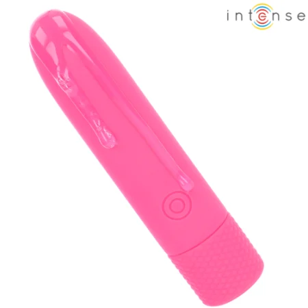 Vibratoare - Mini vibrator bullet Intense Symone roz, 10 cm, 8 vibrații, USB