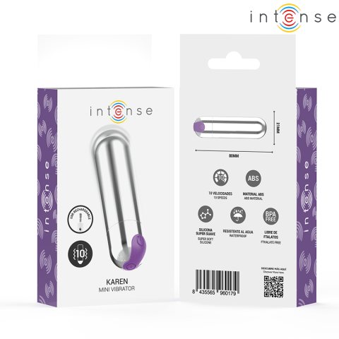 Mini Vibrator Intense Karen, 10 Functii, Reincarcabil USB, Silentios, Rezistent la Apa, Livrare Discreta [6]