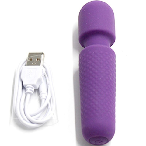 Mini vibrator tip wand Your Magic pentru stimulare clitoridiană și masaj, 10 moduri, reîncărcabil USB, mov [2]