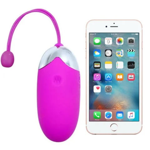 Vibratoare - Ou vibrator cu control prin aplicație și Bluetooth, reîncărcabil, roz