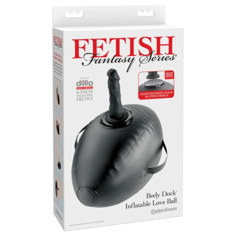 Pernă gonflabilă erotică cu dildo inclus și suport pentru jucării cu ventuză – FETISH FANTASY SERIES Body Dock [1]