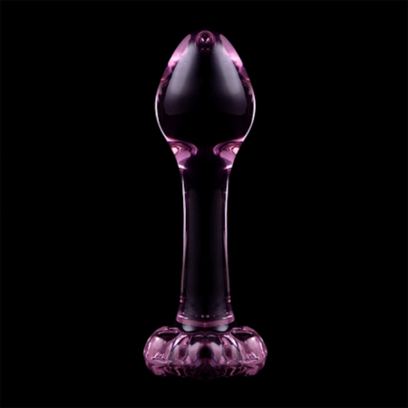 Plug Anal din Sticla Borosilicata Nebula Series by Ibiza, Model 2, Hipoalergenic, 11 cm, Roz [4]
