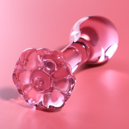 Plug Anal din Sticla Borosilicata Nebula Series by Ibiza, Model 2, Hipoalergenic, 11 cm, Roz [1]