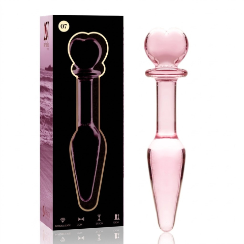 Plug Anal din Sticla Borosilicata Nebula Series by Ibiza, Model 7, Roz, 13.5 cm [1]