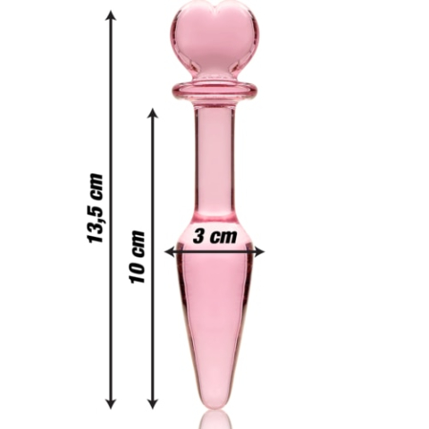 Plug Anal din Sticla Borosilicata Nebula Series by Ibiza, Model 7, Roz, 13.5 cm [2]