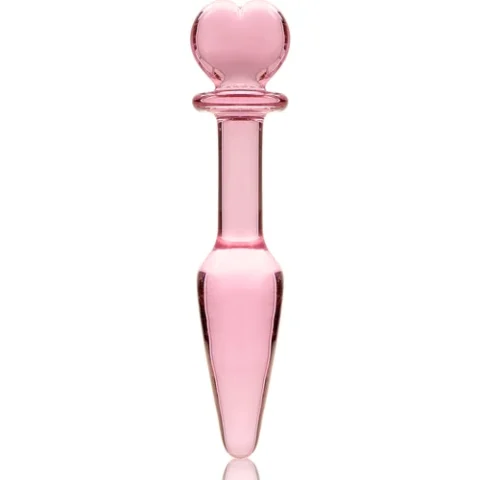 Pluguri anale - Plug Anal din Sticla Borosilicata Nebula Series by Ibiza, Model 7, Roz, 13.5 cm