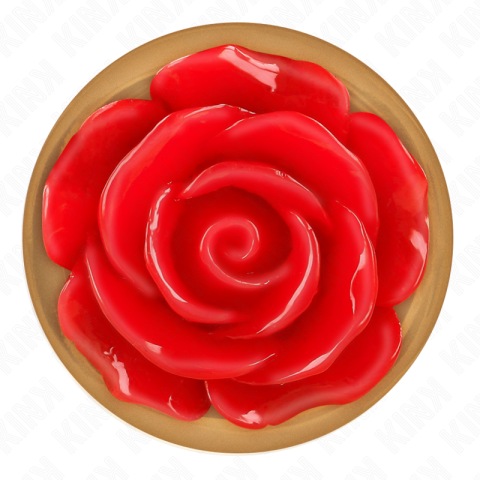 Plug Anal KINK Red Rose S din Metal, Roz-Auriu cu Trandafir Roșu, 7,8 cm [4]