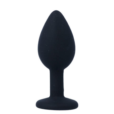 Plug anal pentru începători Shelki S, mărimea S, silicon moale, bază cu cristal, 7,2 × 2,8 cm, negru [1]