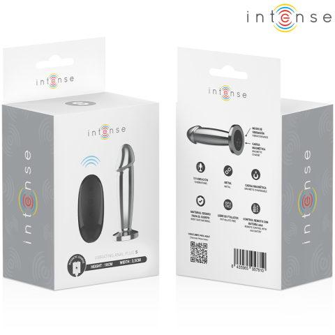 Plug anal metalic Intense S cu 10 vibrații și telecomandă [6]
