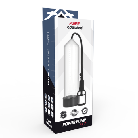 Pompă manuală pentru penis PUMP ADDICTED RX7 Transparent [5]