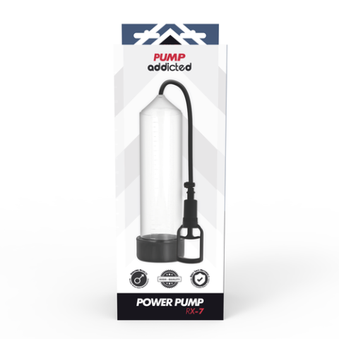 Pompă manuală pentru penis PUMP ADDICTED RX7 Transparent [4]
