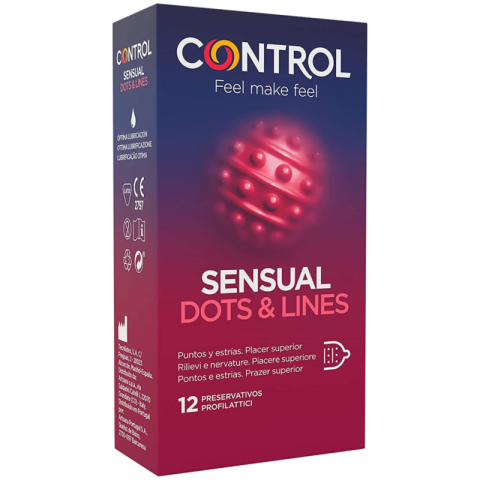 Prezervative Control Sensual Dots and Lines 12 buc