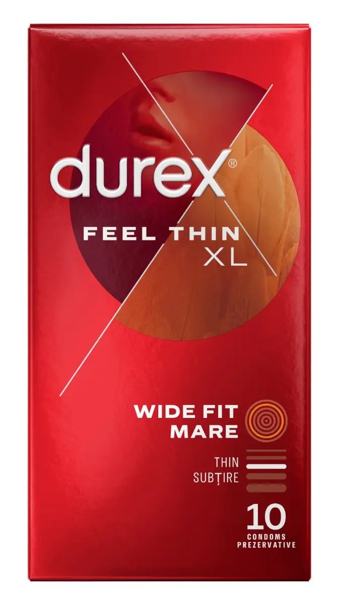 Prezervative - Prezervative Durex Feel Thin XL, 10 buc