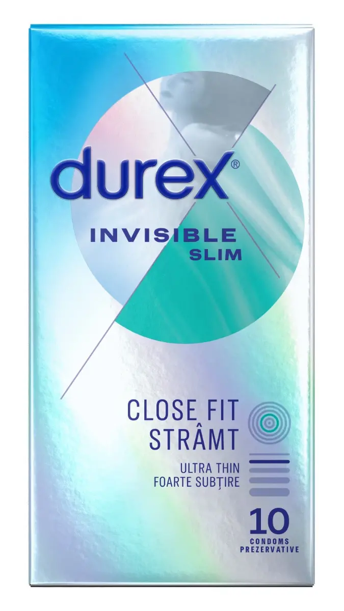 Prezervative - Prezervative Durex Invisible Slim Fit 10 buc
