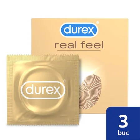 Prezervative fără latex Real Feel din poliizopren, 3 bucăți [1]