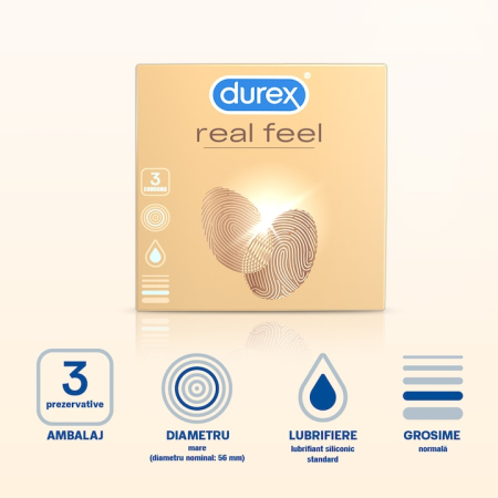 Prezervative fara latex Durex Real Feel (3 buc) – Senzatia „aproape fara nimic” [3]