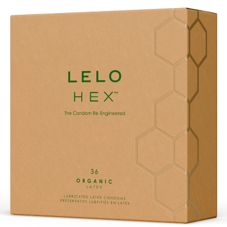 Prezervative - Prezervative LELO HEX Organic, 36 unitati, latex organic, cu L-arginina
