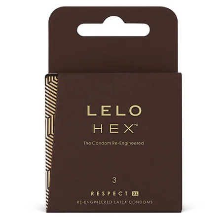 Prezervative - Prezervative LELO HEX Respect XL, Latex Premium, Dimensiune Mare, 3 buc