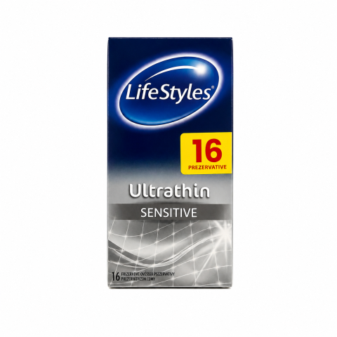 Prezervative - Prezervative LifeStyles ultra-subțiri din latex Ultra Thin, 16 bucăți
