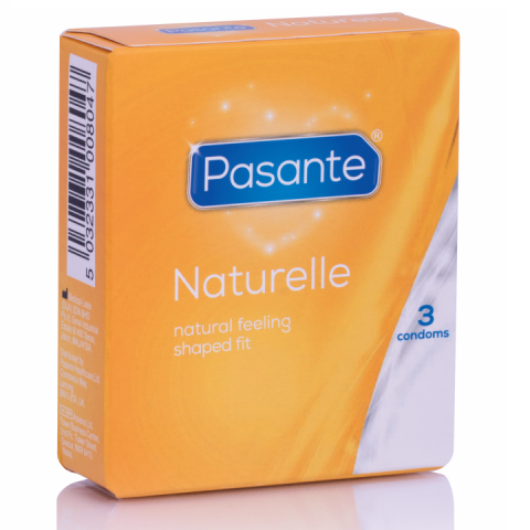 Prezervative Pasante Naturelle 3 bucăți – Latex Natural, Lubrifiate, 54 mm [0]