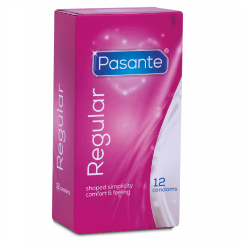 Prezervative Pasante Regular 12 bucăți – Latex Natural, Lubrifiate, 54 mm [0]