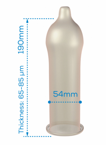 Prezervative Pasante Regular 3 bucăți – Latex Natural, Lubrifiate, 54 mm [1]