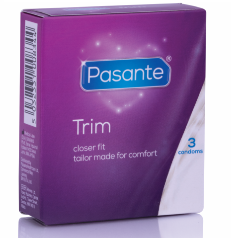 Prezervative Pasante Trim 3 bucăți – Potrivire Îngustă, Latex Natural, 49 mm