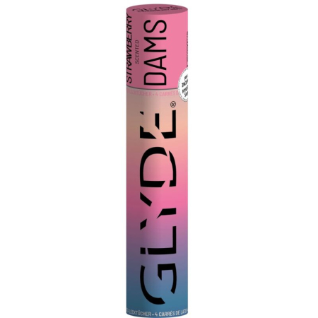 Prezervative - Prezervative pentru protectie orala Sheer Glyde Strawberry (4 buc) – Folii latex aroma capsuni