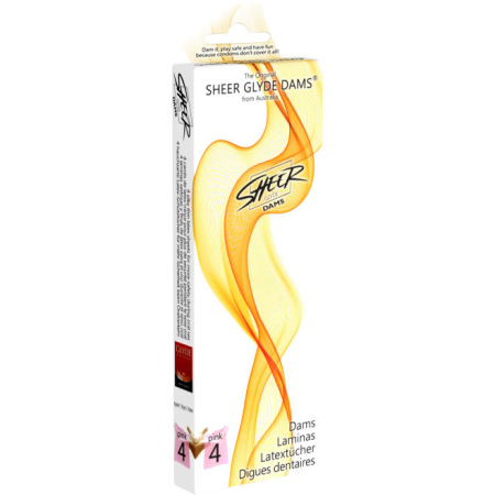 Prezervative pentru protectie orala Sheer Glyde Strawberry (4 buc) – Folii latex aroma capsuni [1]
