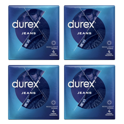 Prezervative - Set 16 Prezervative Durex Jeans, Regular Fit Normal