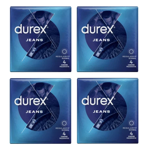 Set 16 Prezervative Durex Jeans, Regular Fit Normal